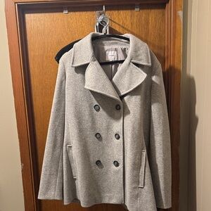 Old Navy Light Gray Pea Coat